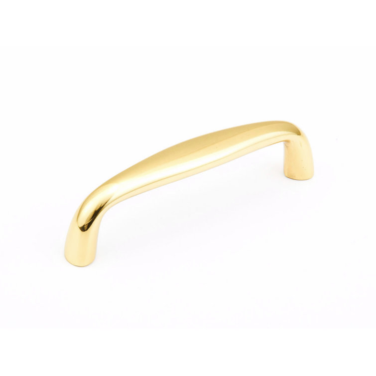 Polished Brass Traditional Bar Cabinet Pull with Mounting Hardware