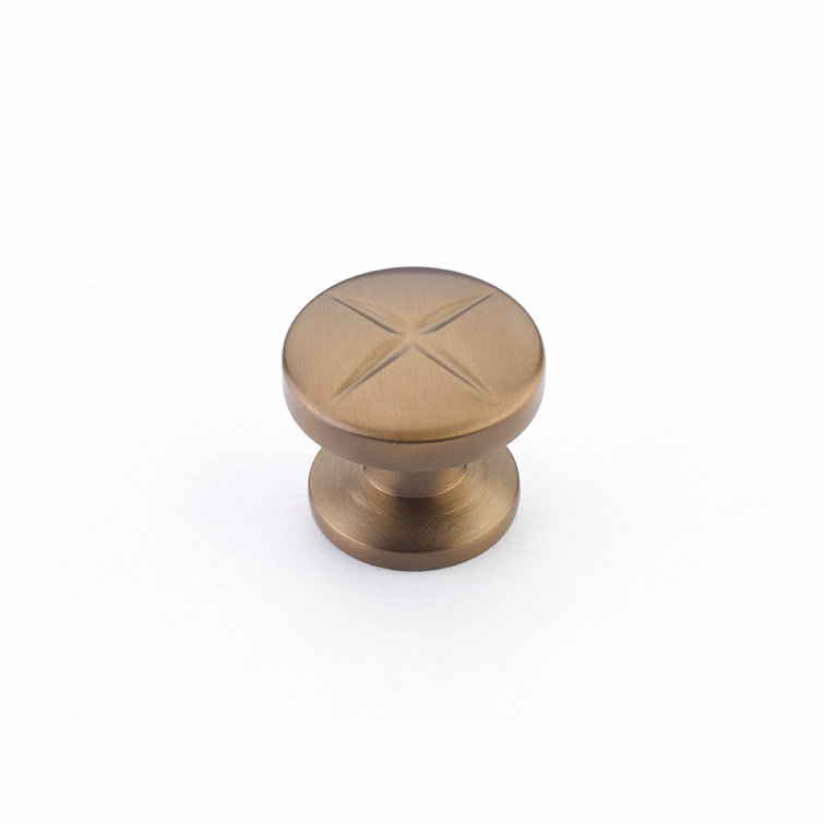Brushed Bronze Round Circle Cabinet Knob