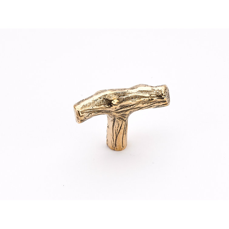 Natural Bronze Rustic T-Handle Cabinet Knob with Mounting Hardware