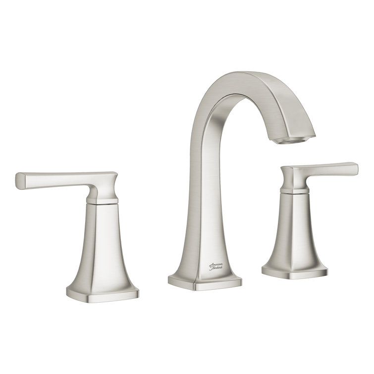 Brushed Nickel Modern Widespread Bathroom Faucet with Lever Handles