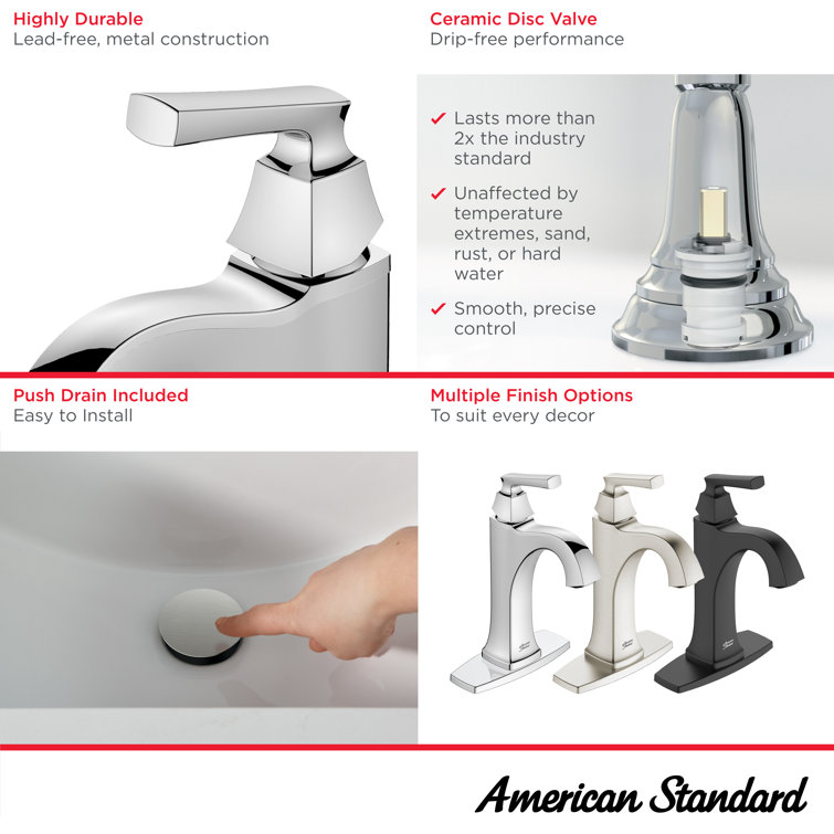 Belmeade Chrome Single-Handle Bathroom Faucet with Drain Assembly