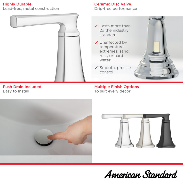 Belmeade Brushed Nickel 2-Handle Centerset Bathroom Faucet