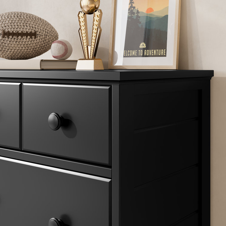 Storkcraft Moss Black 6-Drawer Double Dresser with Deep Drawers