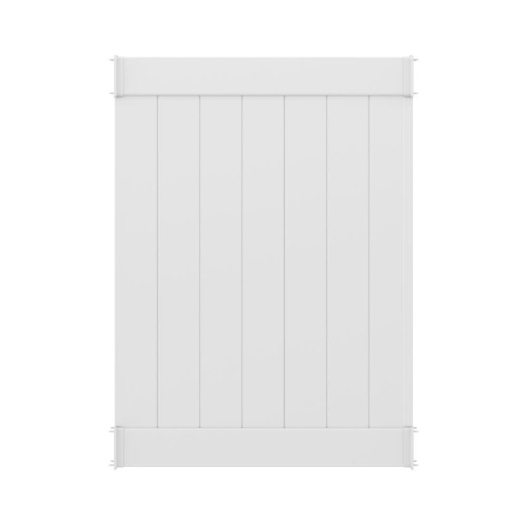 5 ft x 3.5 ft White Vinyl Privacy Fence Panel