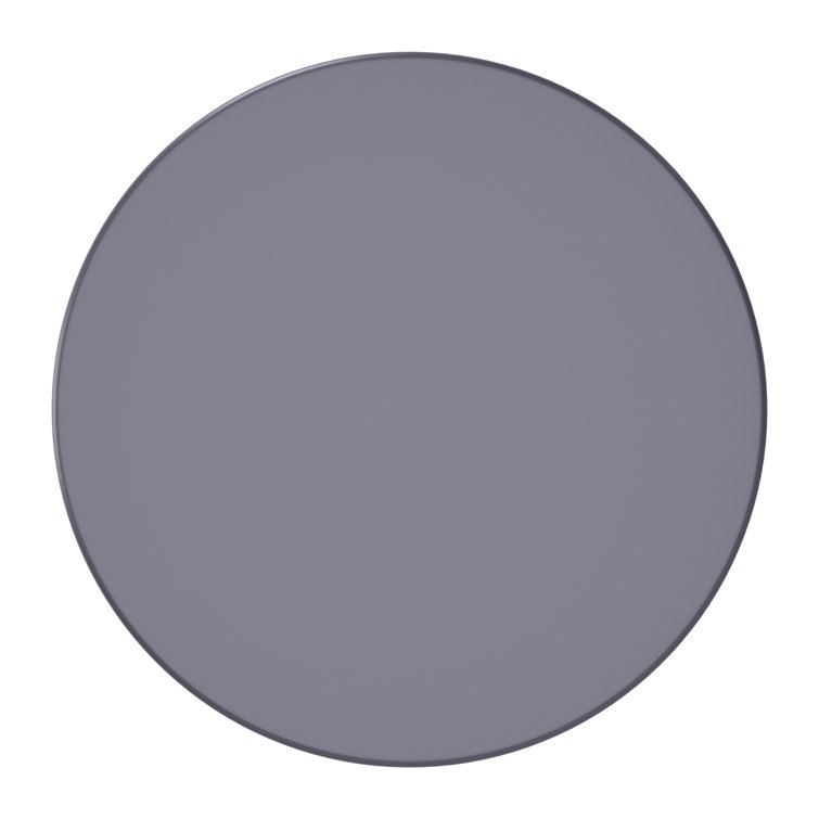 Gray Round Metal Weather Resistant Outdoor Bar Table