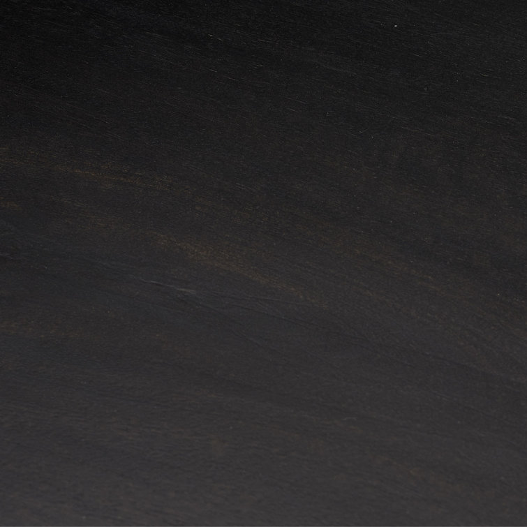 Black Mango Wood Rectangular Dining Table for Eight