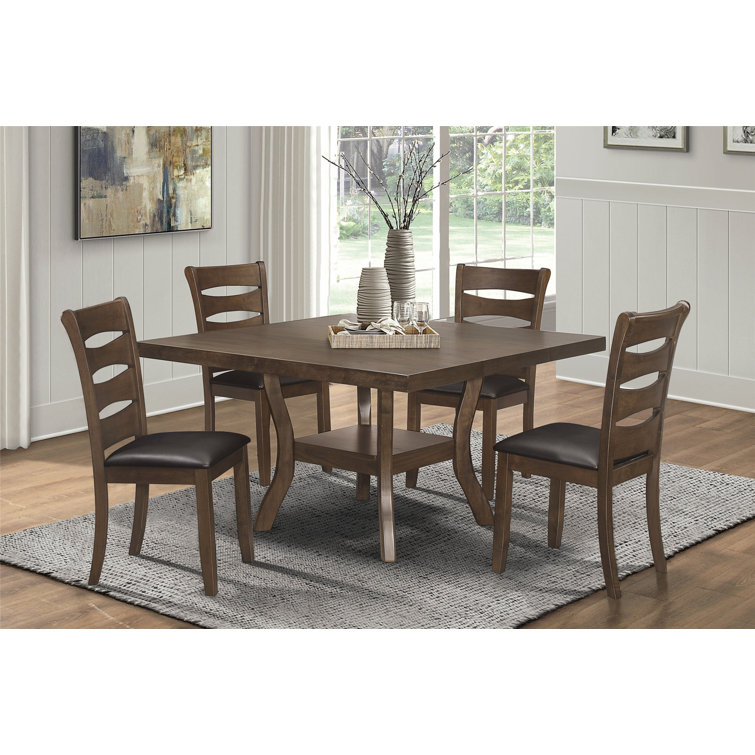 Darla Transitional Brown Extendable Rectangular Dining Table