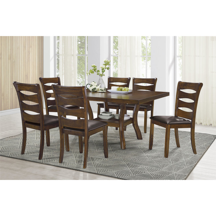 Darla Transitional Brown Extendable Rectangular Dining Table