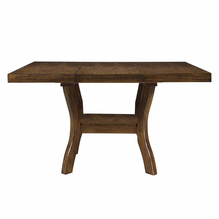 Darla Transitional Brown Extendable Rectangular Dining Table