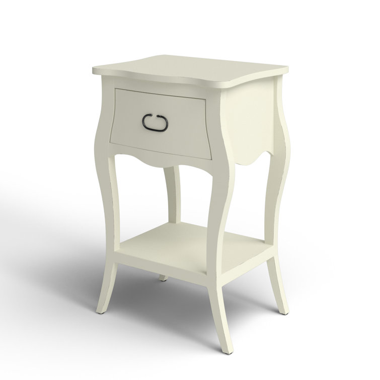 Esmerelda Transitional Mango Wood & Iron 1-Drawer Nightstand