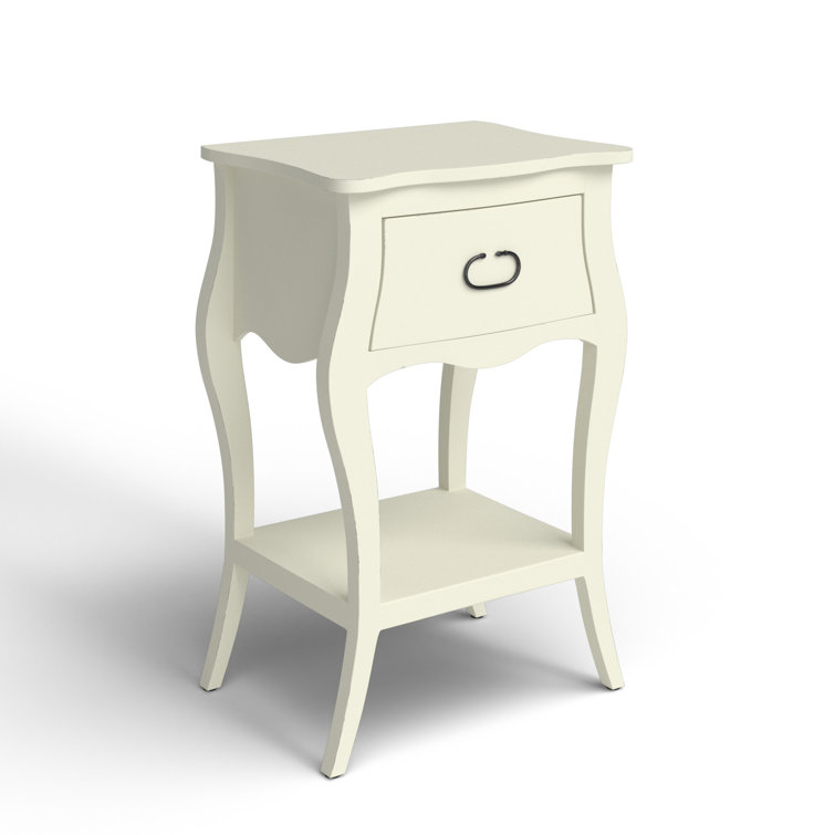 Esmerelda Transitional Mango Wood & Iron 1-Drawer Nightstand