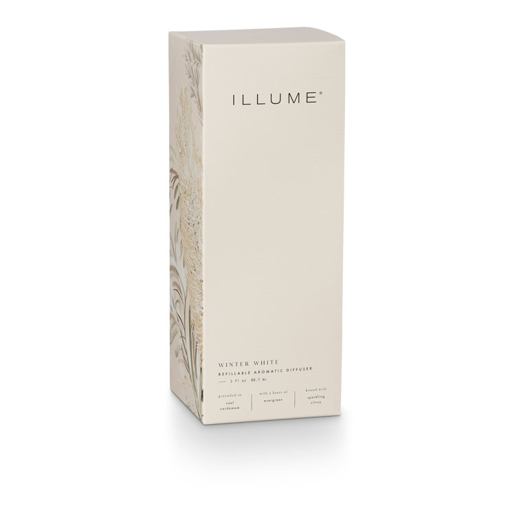 Winter White Ceramic Reed Diffuser with Refillable Oil