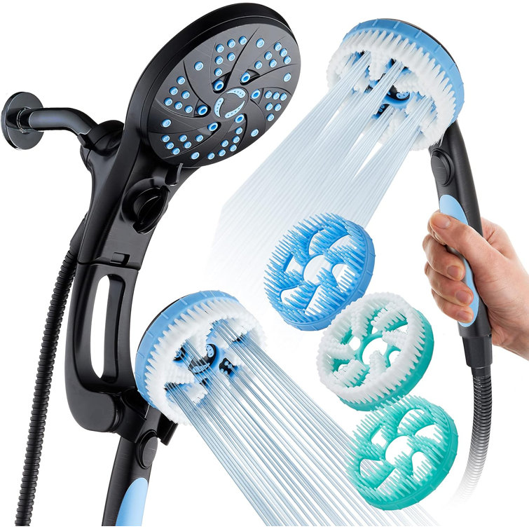 High Pressure Bronze Dual Shower Head with Adjustable Arm