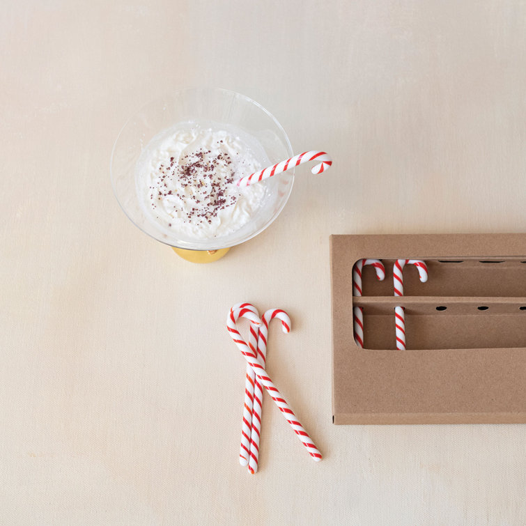 Red and White Candy Cane Reusable Stir Sticks Set