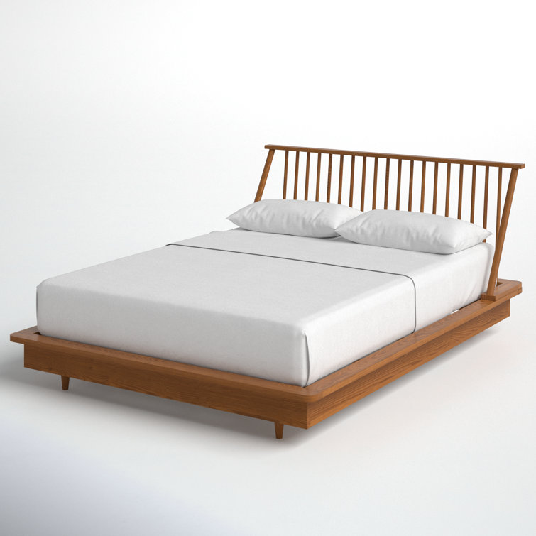 Cassius Light Brown Queen Bed with Spindle Headboard and Storage Drawer