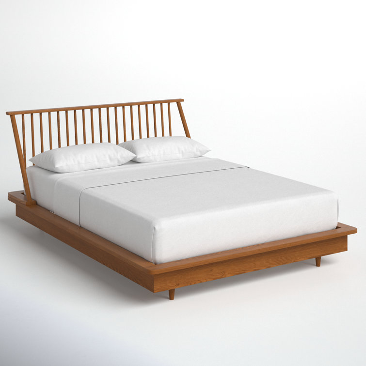 Cassius Light Brown Queen Bed with Spindle Headboard and Storage Drawer