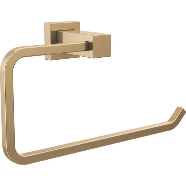 Champagne Bronze Wall Mounted Towel Ring with Brass Finish