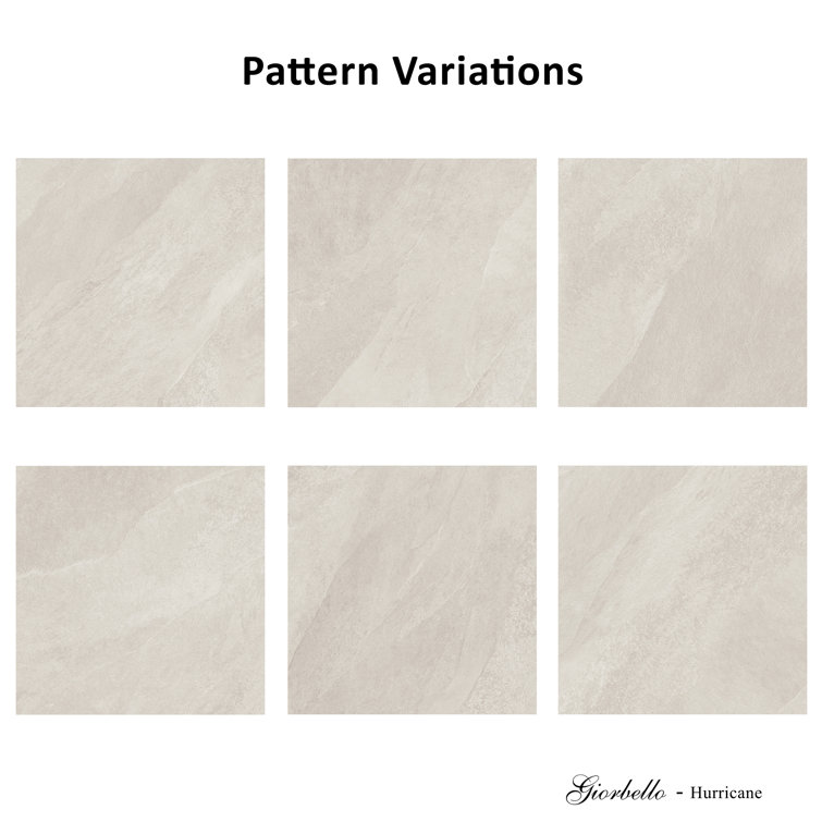 Hurricane 24" x 24" Beige Glazed Porcelain Floor and Wall Tile