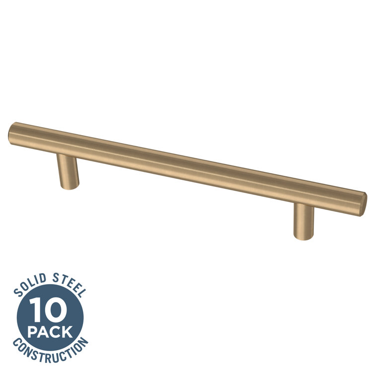 Champagne Bronze Modern 3-Inch Bar Cabinet Pulls (10-Pack)