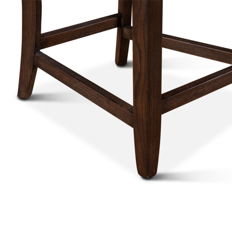 Beige Linen Upholstered Side Chair with Dark Wood Legs