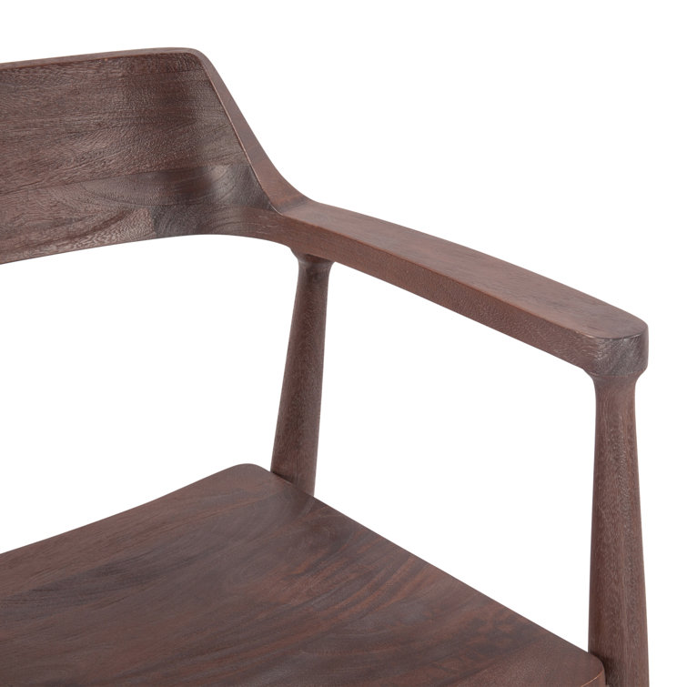 Oxford Brown Solid Wood Transitional Arm Chair