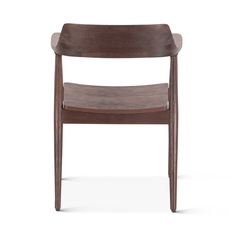 Oxford Brown Solid Wood Transitional Arm Chair