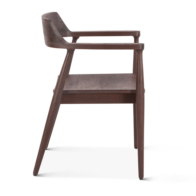 Oxford Brown Solid Wood Transitional Arm Chair