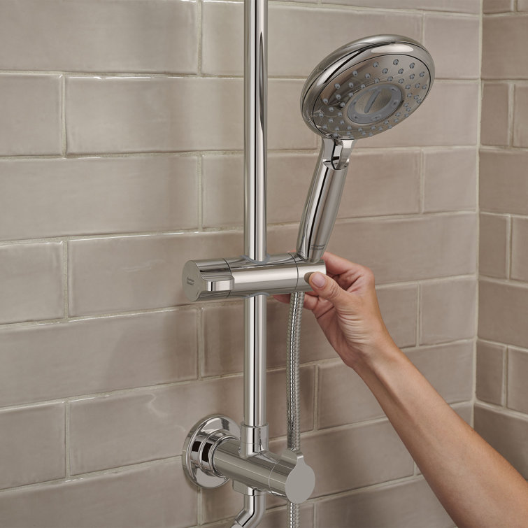 Polished Chrome Dual Shower System with Rain Showerhead