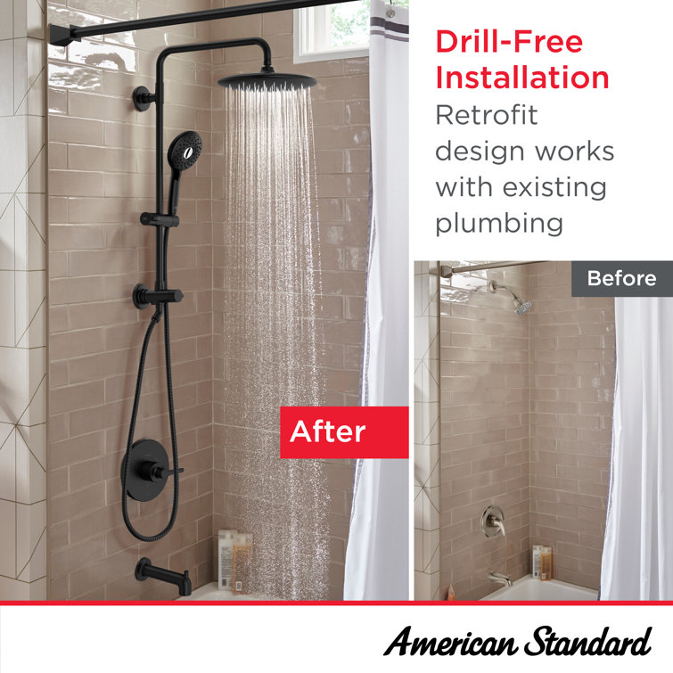 Matte Black Adjustable Multi-Head Rain Shower System