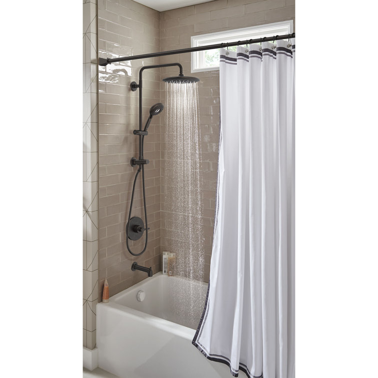 Matte Black Adjustable Multi-Head Rain Shower System