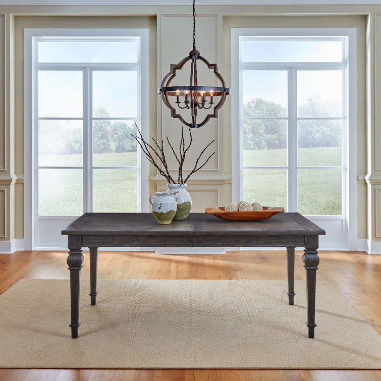 Saddle Brown 7-Piece Rectangular Dining Table Set with Upholstered Chairs