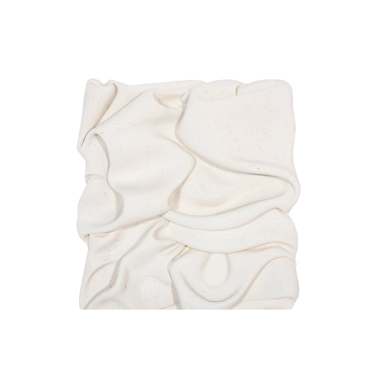 White Stone Composite Drape Wall Art for Outdoor Use