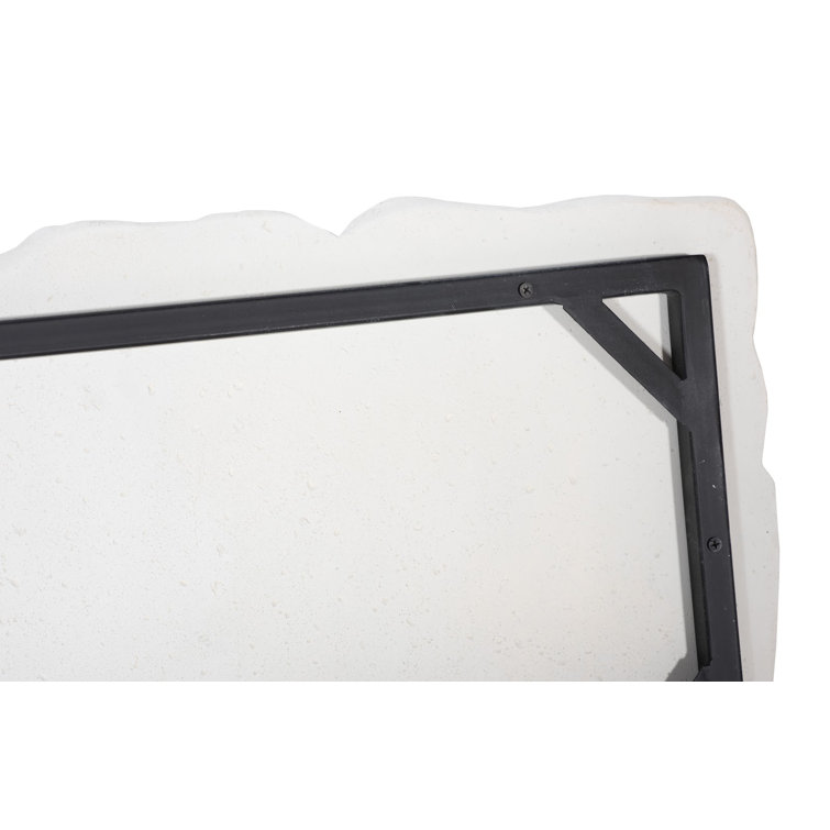 White Stone Composite Drape Wall Art for Outdoor Use