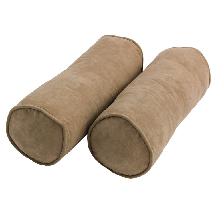 Java Microsuede Double-Corded Bolster Pillow Set
