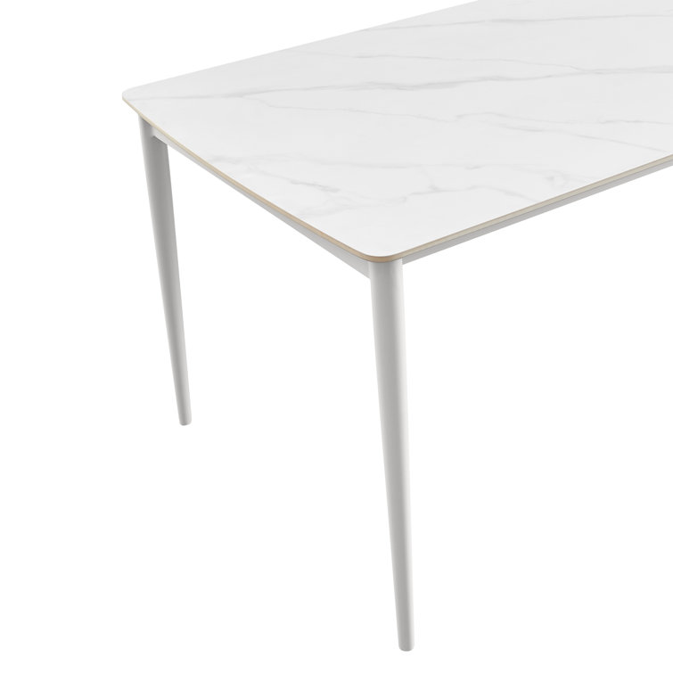 Mojito 71'' Gray Stone and Aluminum Outdoor Dining Table