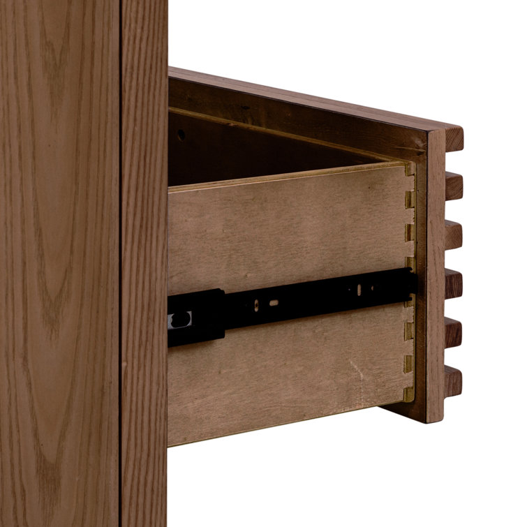 Walnut Double Dresser with Dovetail Drawers and Ball Bearing Glides