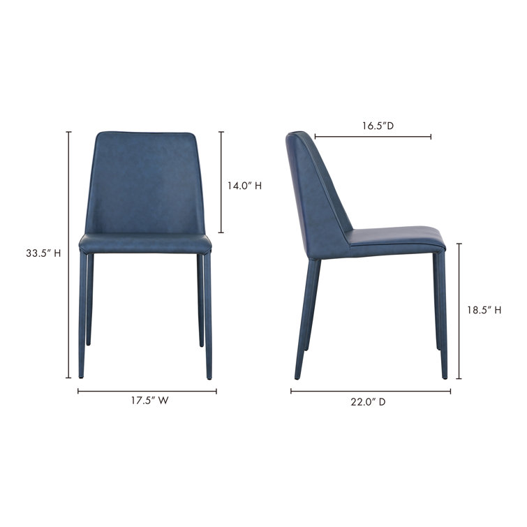 Ocean Cavern Gray Faux Leather Upholstered Side Chair Set