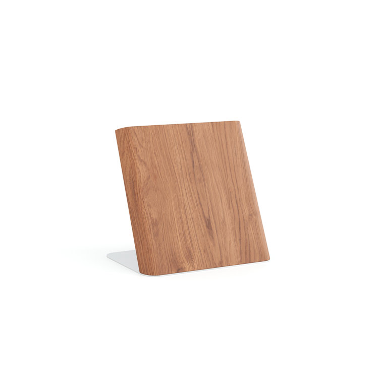Dark Teak Wood Magnetic Knife Holder with Sleek Design