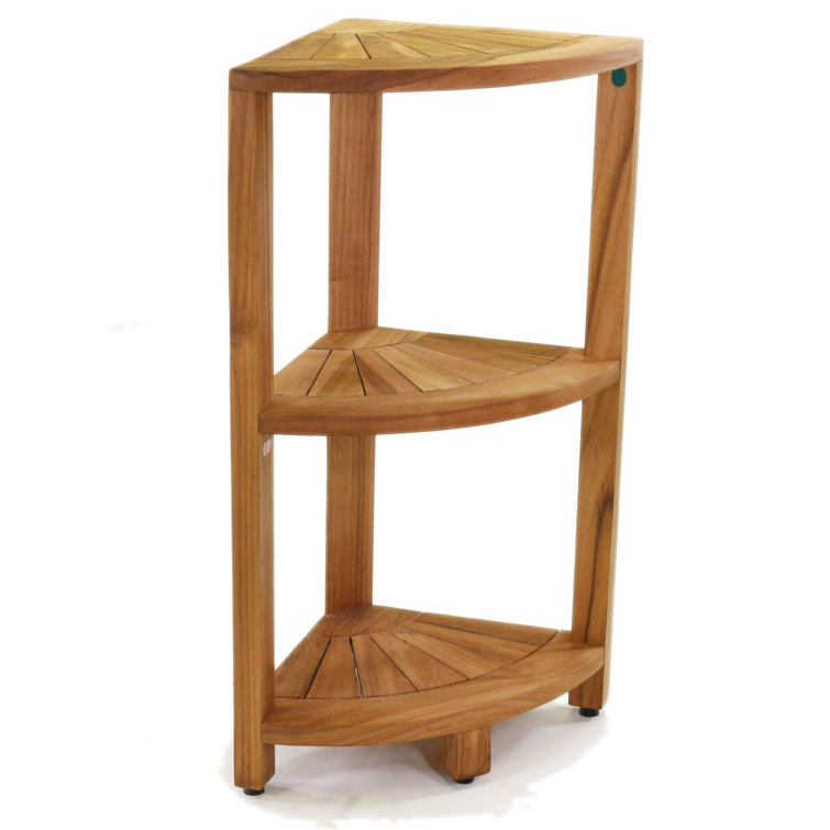 Kai Teak Wood Freestanding Corner Shower Shelf