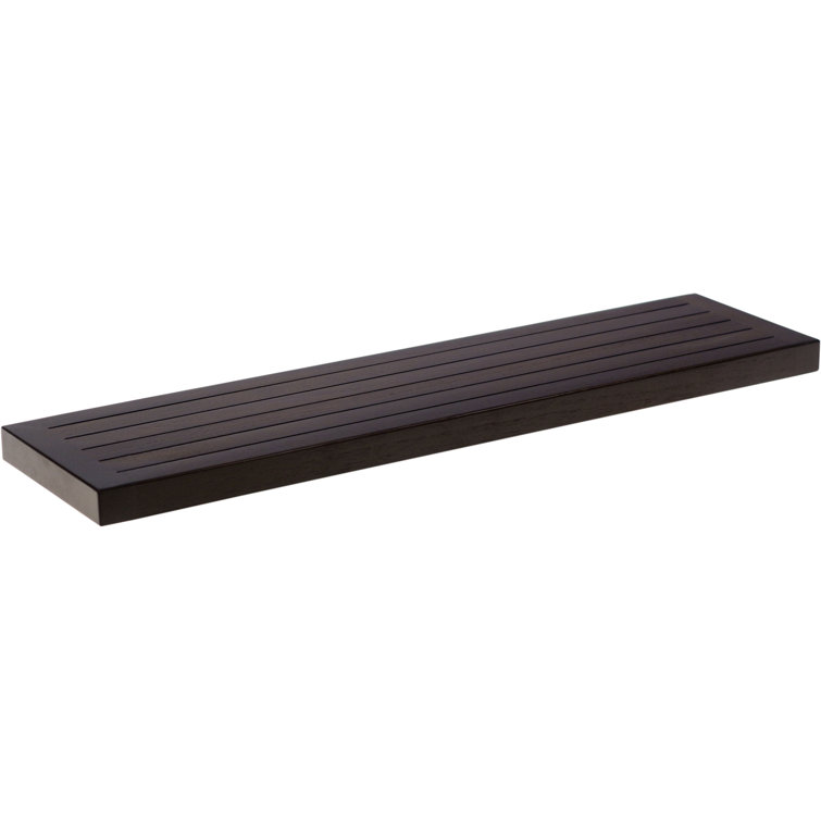 Obi 36" Gray Teak Floating Wall Shelf