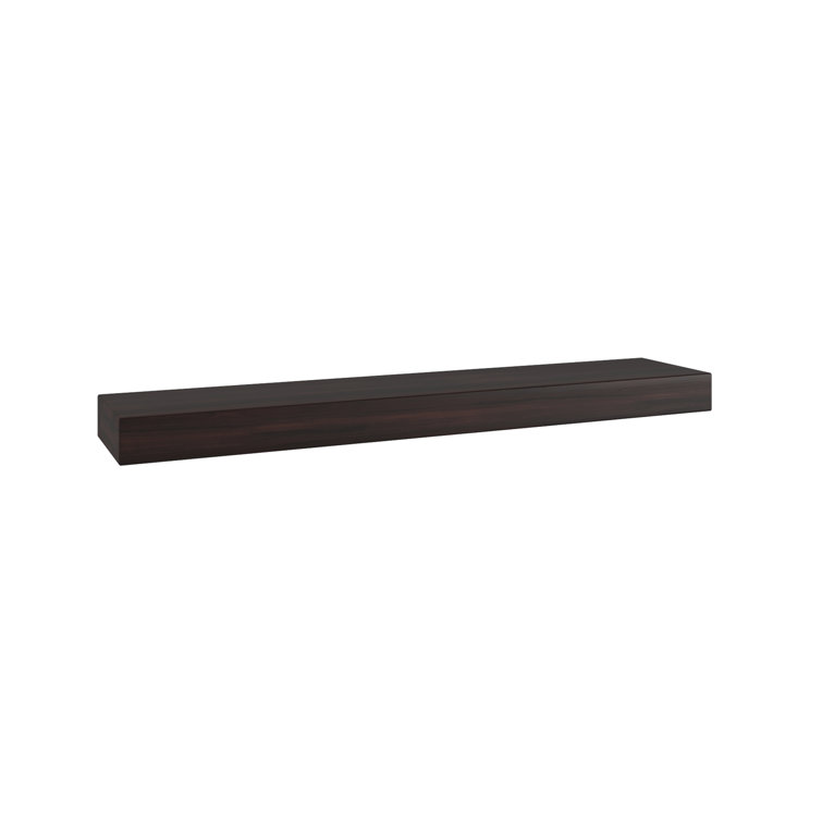 Aru Dark Brown Teak Floating Wall Shelf
