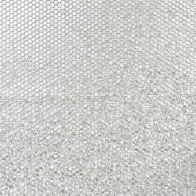 Majeste 12.2" Silver Glass Penny Round Mosaic Tile