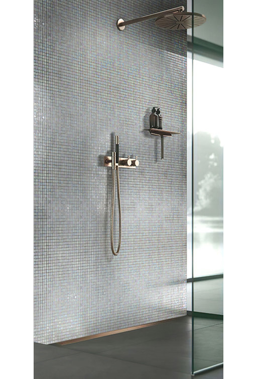 Ruby Red Iridescent Glass Mosaic Wall and Floor Tile