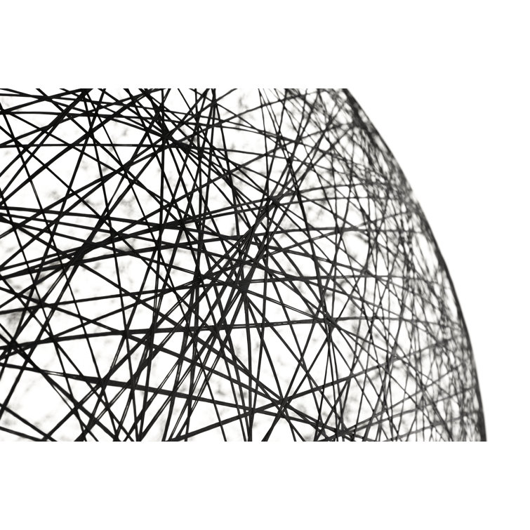 Small Black Contemporary Woven Pendant Light