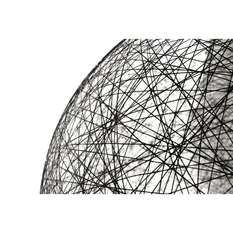 Small Black Contemporary Woven Pendant Light