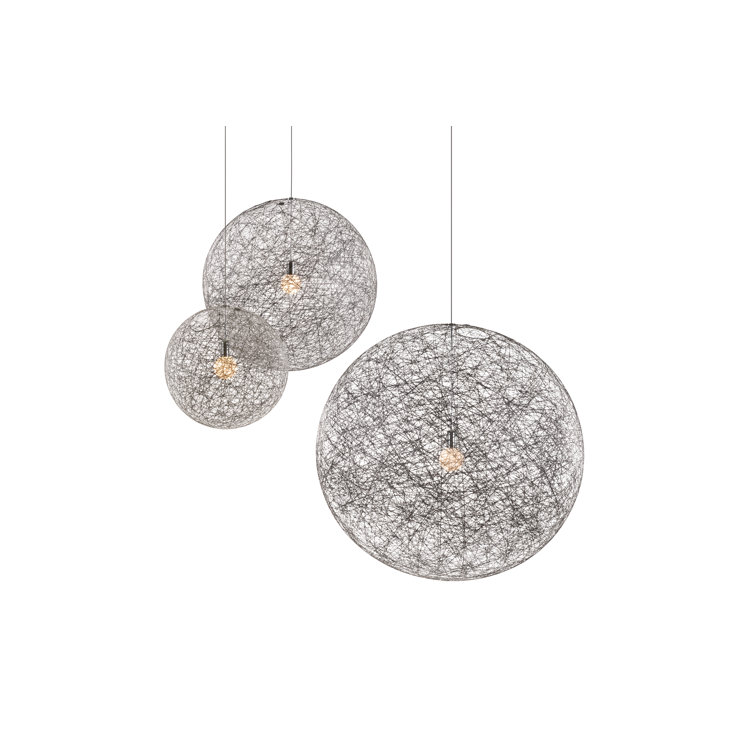 Small Black Contemporary Woven Pendant Light