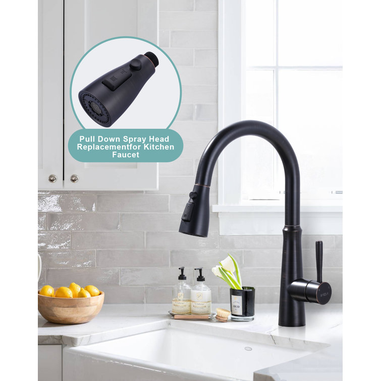 Oil Rubbed Bronze 3-Function Kitchen Faucet Spray Head with 9 Adapters