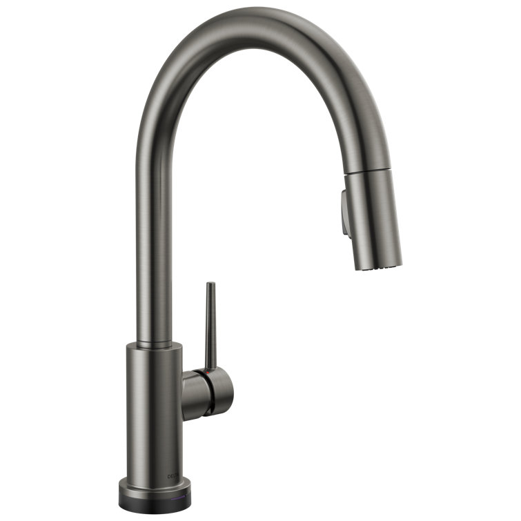 Black Stainless Steel Touchless Kitchen Faucet with Pull-out Spray
