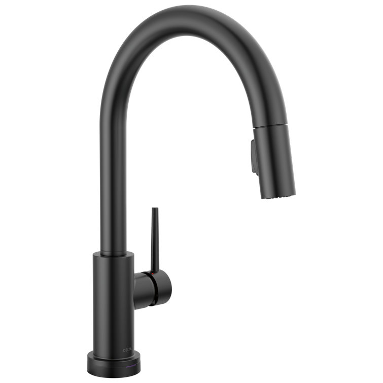 Matte Black Touchless Kitchen Faucet with Pull-out Spray
