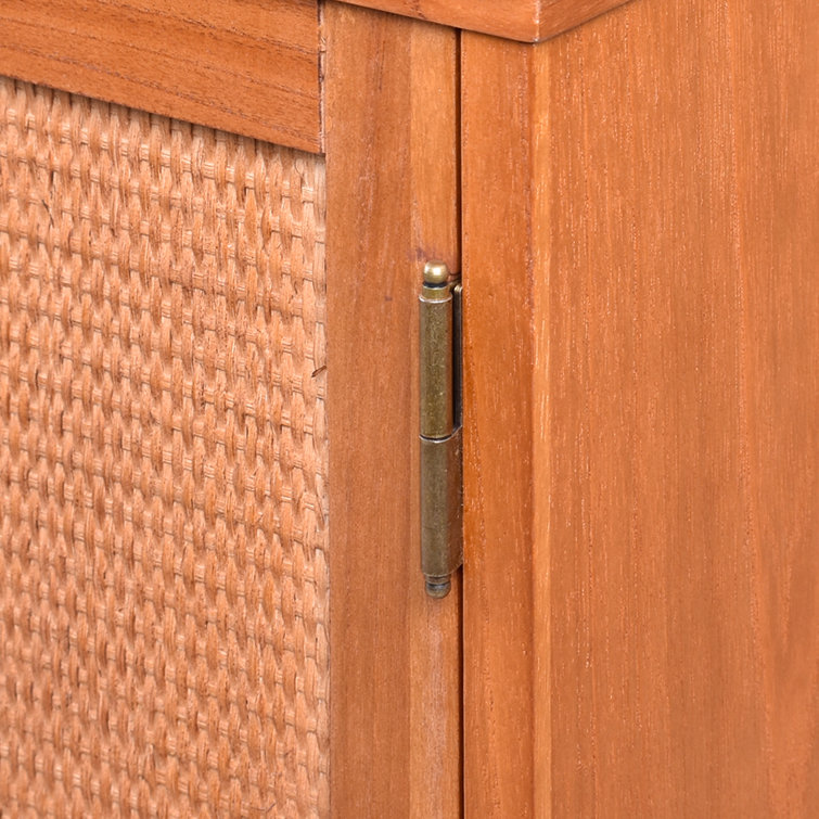 Delancey Light Blond 3-Door Adjustable Rattan Sideboard